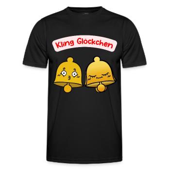 Glöckchen Glocken - Männer Funktions-T-Shirt - Schwarz - Vorne - AI Model Male 178 dark (178cm)