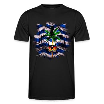 British Indian Ocean Territory - Men's Functional T-Shirt - black - Front - AI Model Male 178 dark (178cm)