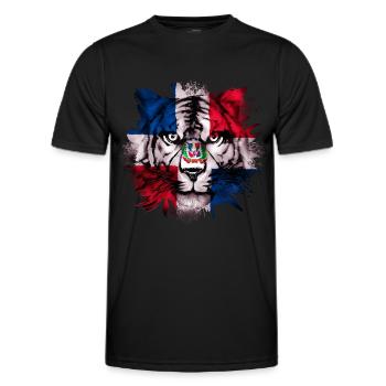 Dominikanische Republik - Männer Funktions-T-Shirt - Schwarz - Vorne - AI Model Male 178 dark (178cm)