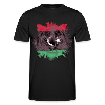 Libyen - Männer Funktions-T-Shirt - Schwarz - Vorne - AI Model Male 178 dark (178cm)