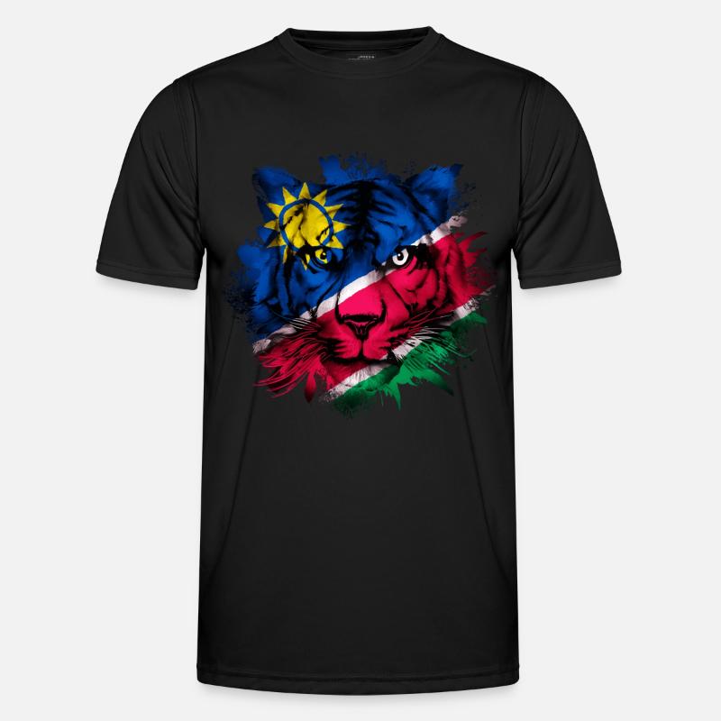 Namibia - Männer Funktions-T-Shirt - Schwarz