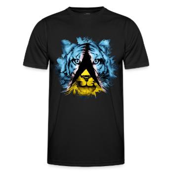 Sainte-Lucie - T-shirt sport Homme - noir - Devant - AI Model Male 178 dark (178cm)