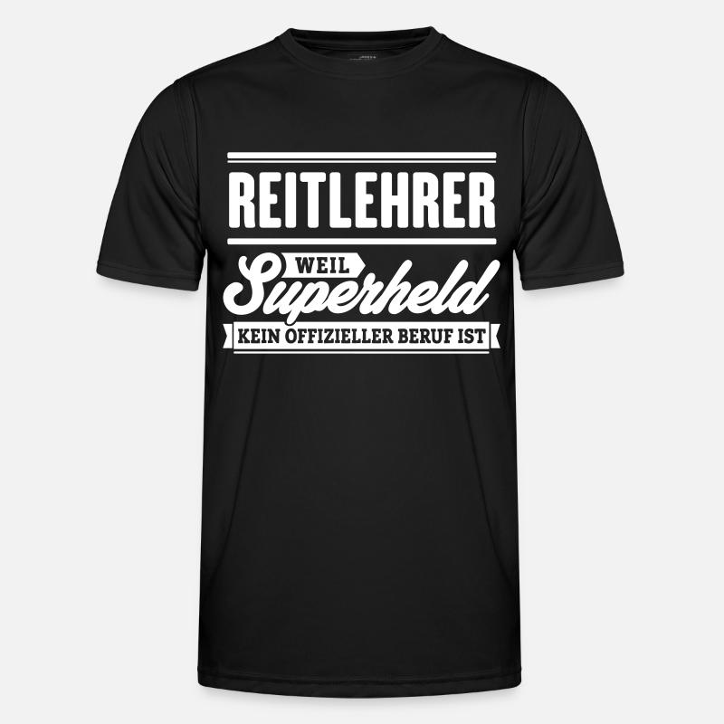 Superheld Reitlehrer Männer Funktions-T-Shirt