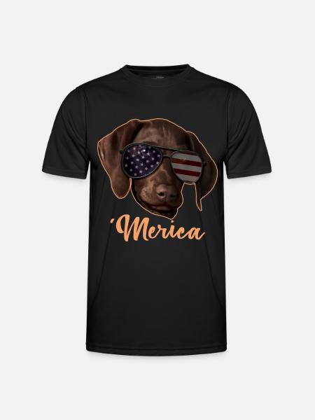 Merica Zeiger 4. Juli Geschenk - Männer Funktions-T-Shirt - Schwarz