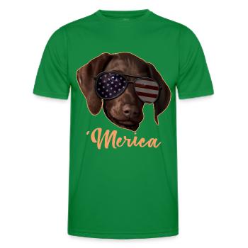 Merica Zeiger 4. Juli Geschenk - Männer Funktions-T-Shirt - Kelly Green - Vorne - AI Model Male 178 dark (178cm)
