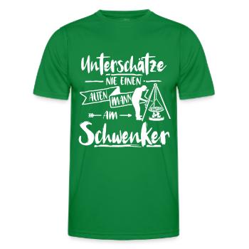 Saarländer Schwenken Saarland Schwenkgrill - Männer Funktions-T-Shirt - Kelly Green - Vorne - AI Model Male 178 dark (178cm)