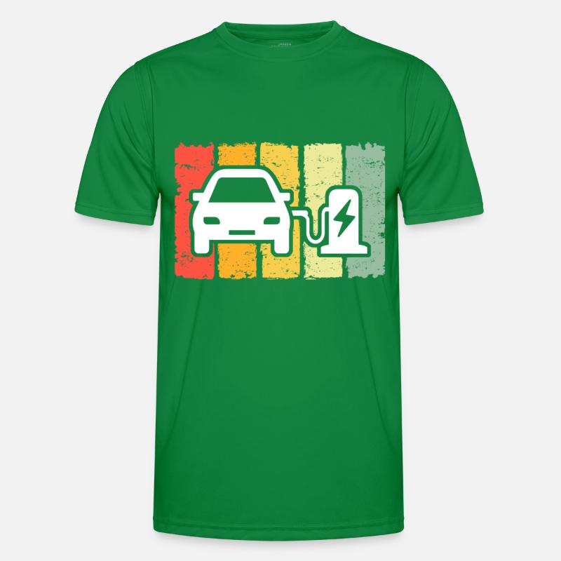 Eauto E-Auto Ecar E-Car Männer Funktions-T-Shirt