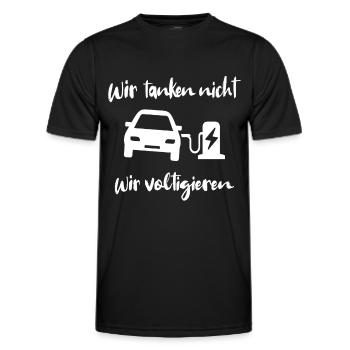 E-auto Elektroauto EAuto - Männer Funktions-T-Shirt - Schwarz - Vorne - AI Model Male 178 dark (178cm)