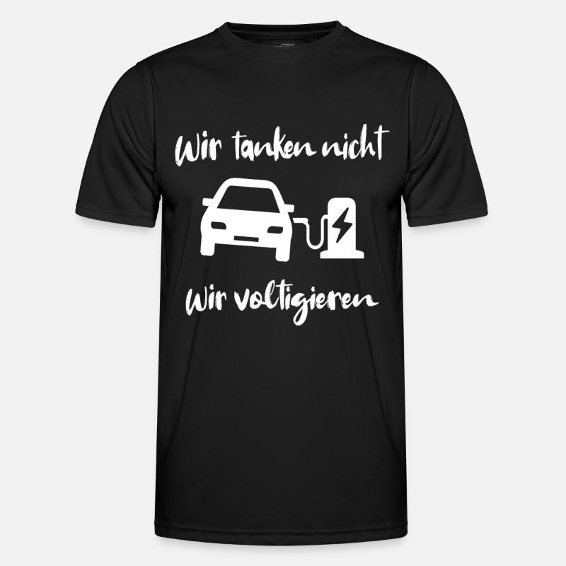 E-auto Elektroauto EAuto - Männer Funktions-T-Shirt - Schwarz