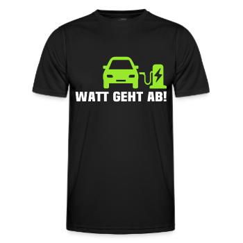 E-auto Elektroauto EAuto - Männer Funktions-T-Shirt - Schwarz - Vorne - AI Model Male 178 dark (178cm)