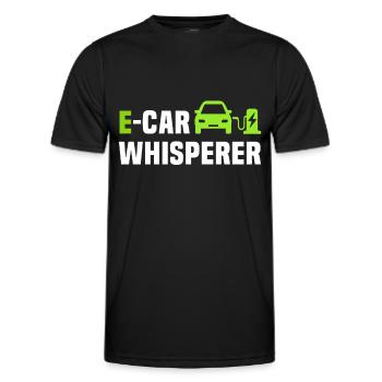 Eauto E-Car Electric Car - Men's Functional T-Shirt - black - Front - AI Model Male 178 dark (178cm)