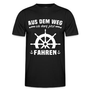 Bootsführerschein Segeln Boot Kapitän - Männer Funktions-T-Shirt - Schwarz - Vorne - AI Model Male 178 dark (178cm)