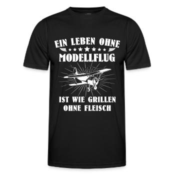 Modellflieger Modellflug Modellfliegen - Männer Funktions-T-Shirt - Schwarz - Vorne - AI Model Male 178 dark (178cm)