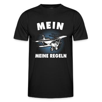 Modellflug Modellflieger Modellfliegen - Männer Funktions-T-Shirt - Schwarz - Vorne - AI Model Male 178 dark (178cm)