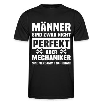 Mechaniker Industriemechaniker Männer Mechaniker - Männer Funktions-T-Shirt - Schwarz - Vorne - AI Model Male 178 dark (178cm)