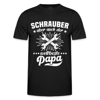 Schrauber Papa Schrauben Autoschrauber - Männer Funktions-T-Shirt - Schwarz - Vorne - AI Model Male 178 dark (178cm)