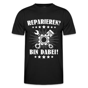 Mechaniker Industriemechaniker Mechanik - Männer Funktions-T-Shirt - Schwarz - Vorne - AI Model Male 178 dark (178cm)