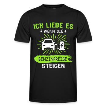 Eauto Elektroauto E-Auto - Männer Funktions-T-Shirt - Schwarz - Vorne - AI Model Male 178 dark (178cm)