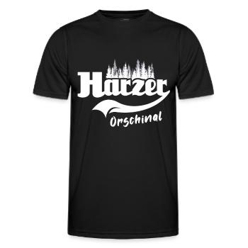 Harzer Sprüche Harz Urlaub - Männer Funktions-T-Shirt - Schwarz - Vorne - AI Model Male 178 dark (178cm)