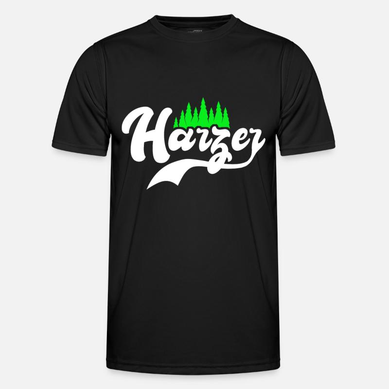 Harz saying Harzer Souvenir - Men's Functional T-Shirt - black