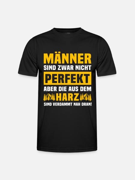 Harz Männer Harzer Mann - Männer Funktions-T-Shirt - Schwarz