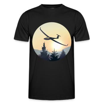 Segelflieger Segelfliegen Segelflugzeug - Männer Funktions-T-Shirt - Schwarz - Vorne - AI Model Male 178 dark (178cm)