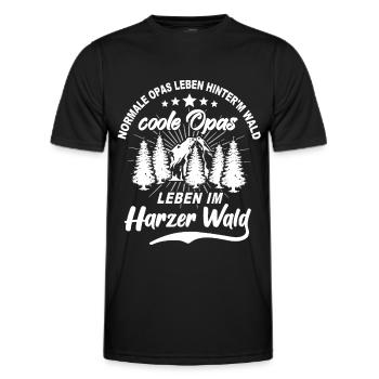 Harzer Opa Harz Grossvater - Männer Funktions-T-Shirt - Schwarz - Vorne - AI Model Male 178 dark (178cm)