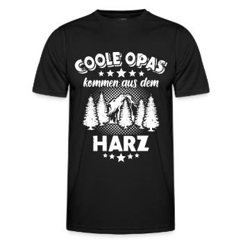 Harzer Opa Harz Grossvater - Männer Funktions-T-Shirt - Schwarz - Vorne - AI Model Male 178 dark (178cm)
