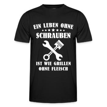 Schrauber Grillen Schrauben Autoschrauber - Männer Funktions-T-Shirt - Schwarz - Vorne - AI Model Male 178 dark (178cm)
