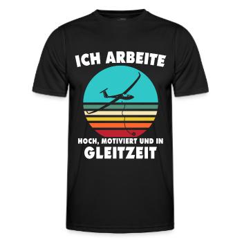 Segelflieger Segelfliegen Segelflug - Männer Funktions-T-Shirt - Schwarz - Vorne - AI Model Male 178 dark (178cm)