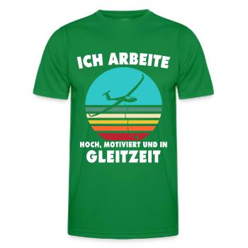 Segelflieger Segelfliegen Segelflug - Männer Funktions-T-Shirt - Kelly Green - Vorne - AI Model Male 178 dark (178cm)