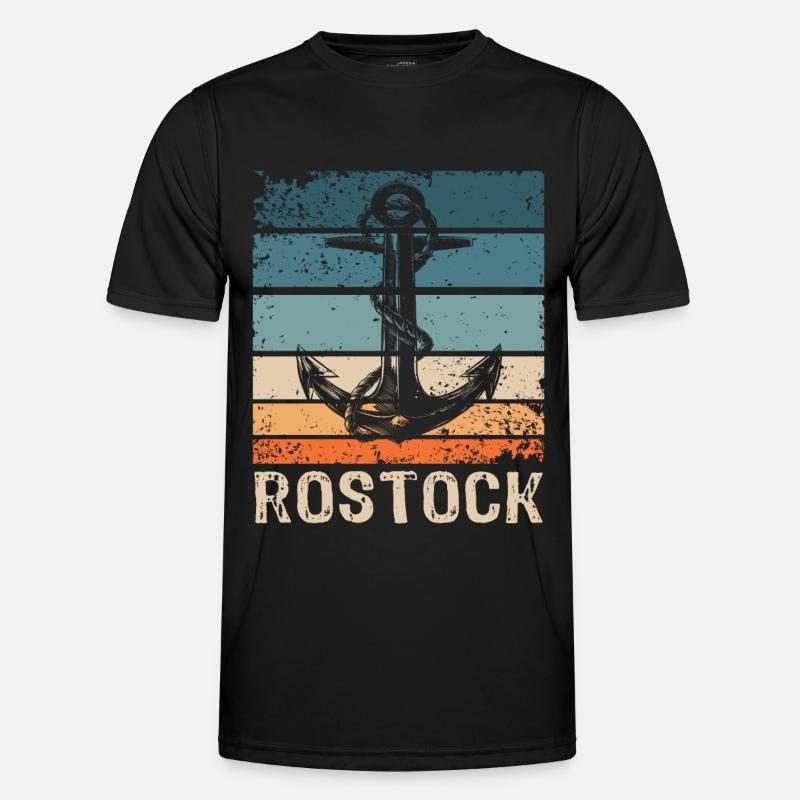 Rostock Sprüche Rostocker - Männer Funktions-T-Shirt - Schwarz