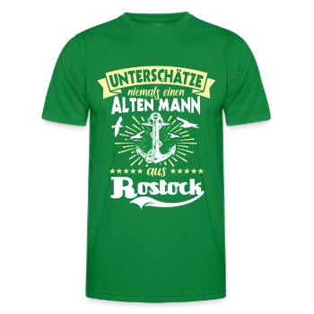 Rostock Sprüche Rostocker - Männer Funktions-T-Shirt - Kelly Green - Vorne - AI Model Male 178 dark (178cm)