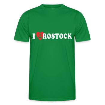 I Love Rostock Liebe Rostocker - Männer Funktions-T-Shirt - Kelly Green - Vorne - AI Model Male 178 dark (178cm)