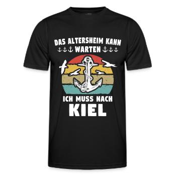 Kiel Sprüche Kieler - Männer Funktions-T-Shirt - Schwarz - Vorne - AI Model Male 178 dark (178cm)