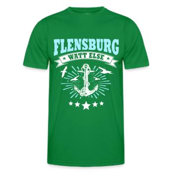 Flensburg Sprüche Flensburger - Männer Funktions-T-Shirt - Kelly Green - Vorne - AI Model Male 178 dark (178cm)