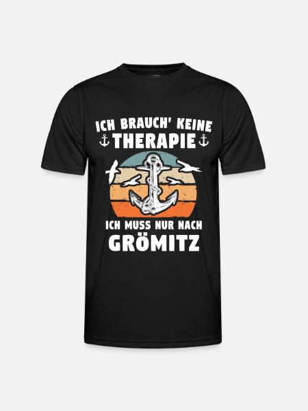 Grömitz Spruch Grömitzer Seeheilbad - Männer Funktions-T-Shirt - Schwarz