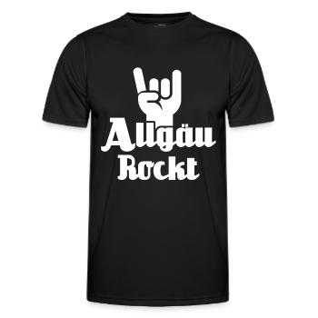 Allgäu Sprüche Allgäuer Allgaeu - Männer Funktions-T-Shirt - Schwarz - Vorne - AI Model Male 178 dark (178cm)