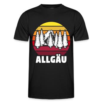 Allgäu Allgäuer Allgaeu - Männer Funktions-T-Shirt - Schwarz - Vorne - AI Model Male 178 dark (178cm)