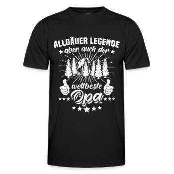 Allgäu Opa Allgäuer Grossvater Allgaeu - Männer Funktions-T-Shirt - Schwarz - Vorne - AI Model Male 178 dark (178cm)