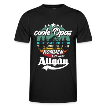 Allgäu Opa Allgäuer Grossvater Allgaeu - Männer Funktions-T-Shirt - Schwarz - Vorne - AI Model Male 178 dark (178cm)
