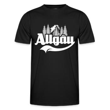 Allgaeu Allgäuer Lustige Allgäu Sprüche - Männer Funktions-T-Shirt - Schwarz - Vorne - AI Model Male 178 dark (178cm)