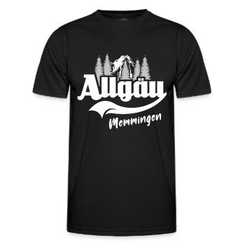 Allgäu Memmingen Allgäuer - Männer Funktions-T-Shirt - Schwarz - Vorne - AI Model Male 178 dark (178cm)