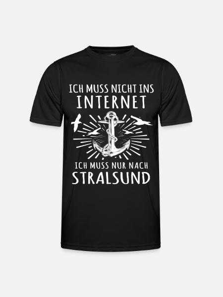 Stralsund - Männer Funktions-T-Shirt - Schwarz