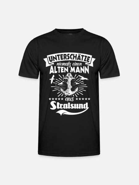 Stralsund - Männer Funktions-T-Shirt - Schwarz