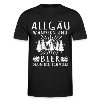 Allgäu Bier Allgäuer Biertrinker - Männer Funktions-T-Shirt - Schwarz - Vorne - AI Model Male 178 dark (178cm)