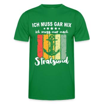 Urlaub Stralsund Sprüche - Männer Funktions-T-Shirt - Kelly Green - Vorne - AI Model Male 178 dark (178cm)