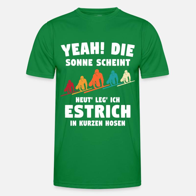 Estrichleger Sprüche Estrich Bodenleger Männer Funktions-T-Shirt