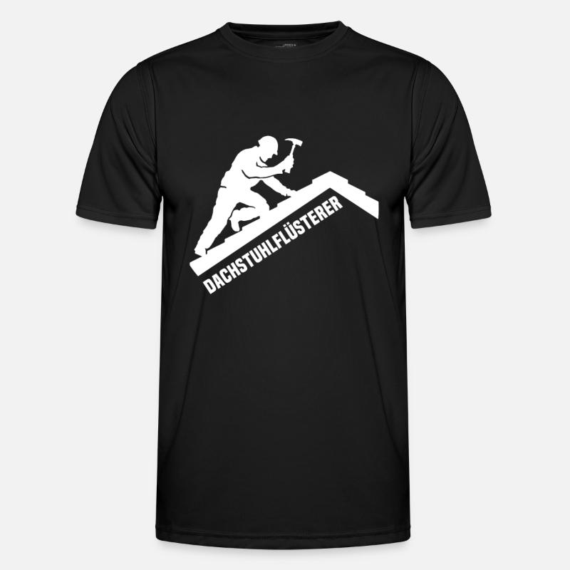 Dachdecker Sprüche Dachdecken - Männer Funktions-T-Shirt - Schwarz