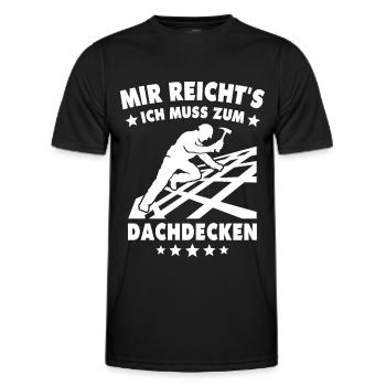 Dachdecker Sprüche Dachdecken - Männer Funktions-T-Shirt - Schwarz - Vorne - AI Model Male 178 dark (178cm)